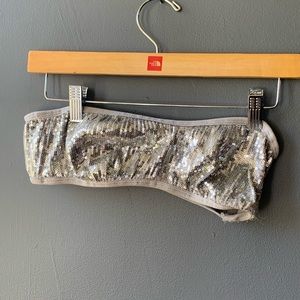 Silver sequin bandeau
